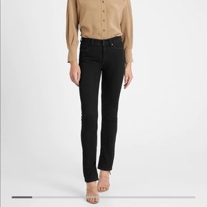 Banana republic black high rise slim stiletto jean size 27 Petite